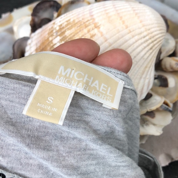 Michael Kors Silver Sequin Viscose Loose Flowy Dressy‎ Tee T-Shirt Top Blouse S - Picture 12 of 14
